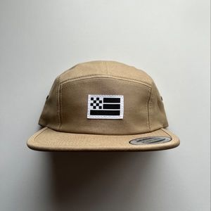 Fast Things - Khaki/White, Flag 5 Panel Camp Hat